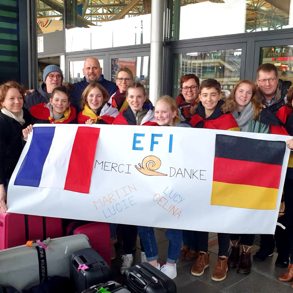 Familien von En Famille International bei einem Treffen